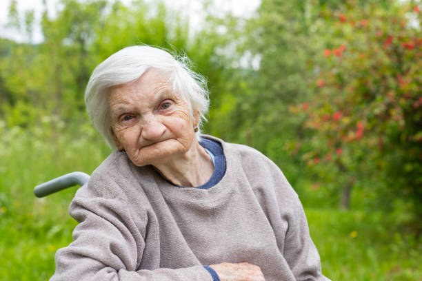 istock Old lady in wheelchair 1150707688