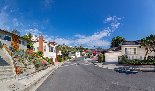 Los Angeles, USA - March 5, 2019: Beautiful living area in Crenshaw. Crenshaw District, is a neighborhood in the South Los Angeles region of Los Angeles, California.