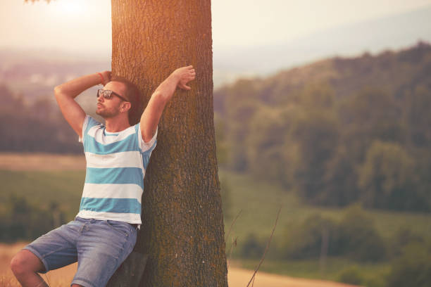 istock Man enjoying the view in nature. 1150712839