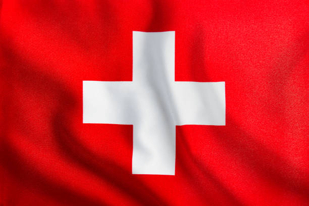 istock Full Frame Waving Swiss Flag 1150713133