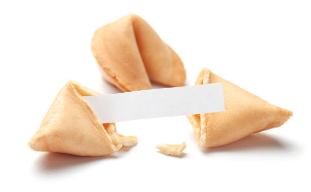 istock Chinese fortune cookies. Cookies with empty blank inside for prediction words. Isolated on white background. 1150713137