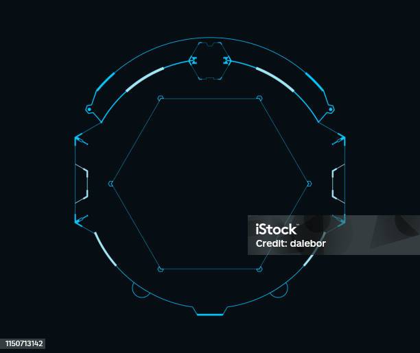 Technology Graphics Frame Futuristic Frame For Technological Design Stock Illustration - Download ...