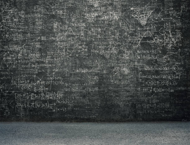 istock Intricate science and physic sketches on a wall 1150717234