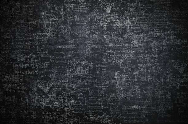 istock Intricate science and physic sketches on a blackboard 1150717313