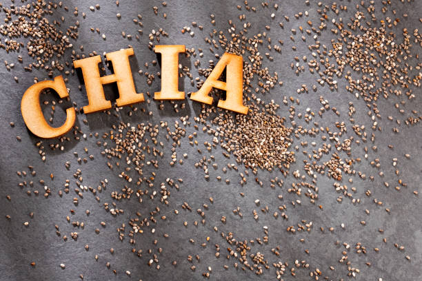istock Organic chia seeds - Salvia hispanica. 1150719493