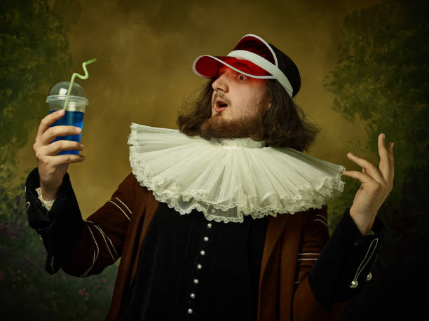 istock Young man as a medieval knight on dark background 1150722537