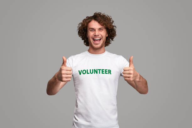 istock Cheerful volunteer gesturing thumb up 1150722952