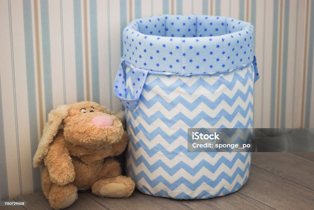 Empty Textile Containers Baskets Storage Boxes Organization Stock Photo ...