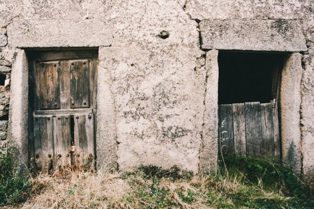 istock Old Stone House wall with doors 1150730573