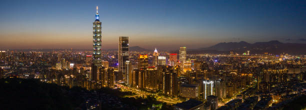 istock Taipei skyline cityscape at sunset 1150730992