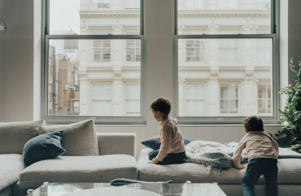 istock Little boys playing at home 1150736035