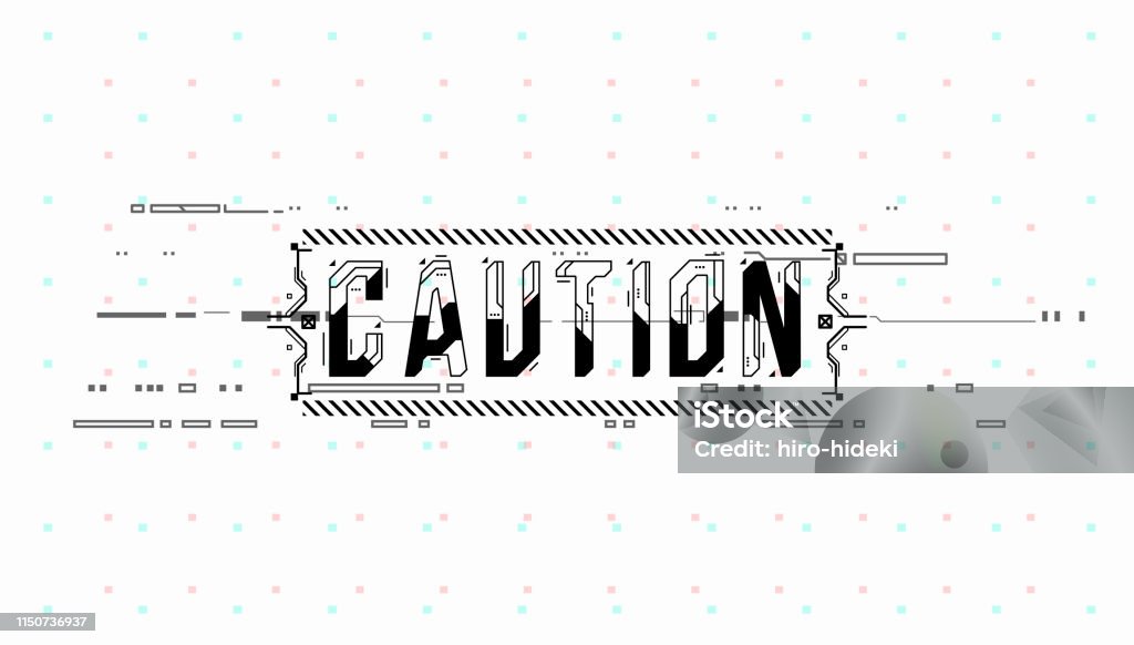 Caution Layout Panel Caution Conceptual Layout With Hud Elements For Print And Web Lettering ...