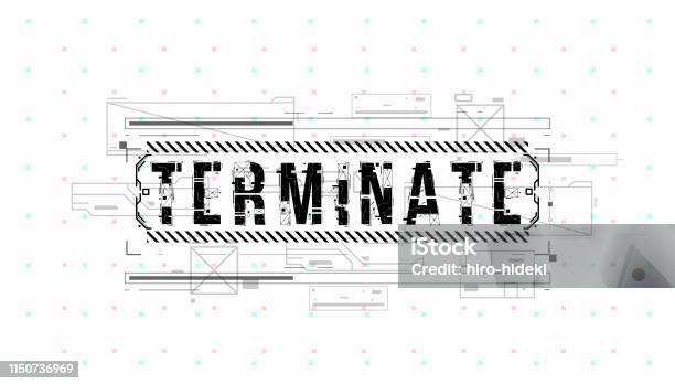 Terminate Hud Code Terminate Conceptual Layout With Hud Elements For Print And Web ...