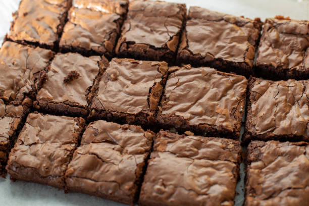 istock Chocolate brownies shot from above sliced square 1150737738