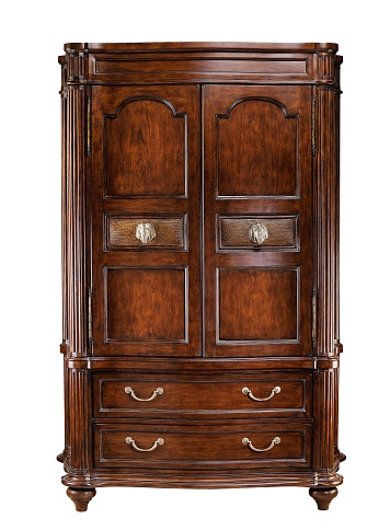 Armoire Brown furniture cabinet with clipping path