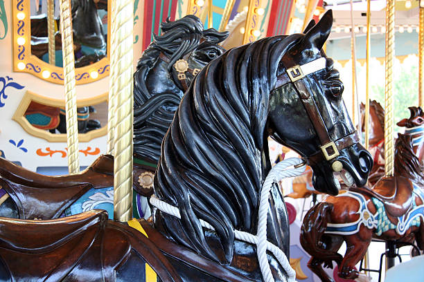 istock Black Wooden horse 115074552