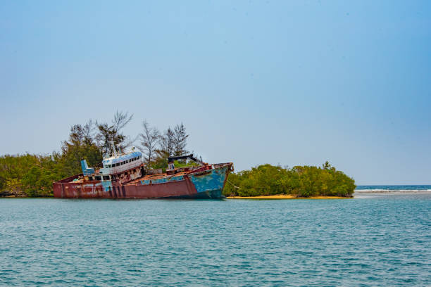 istock Shipwreck on Caribbean Island Cay 1150745865