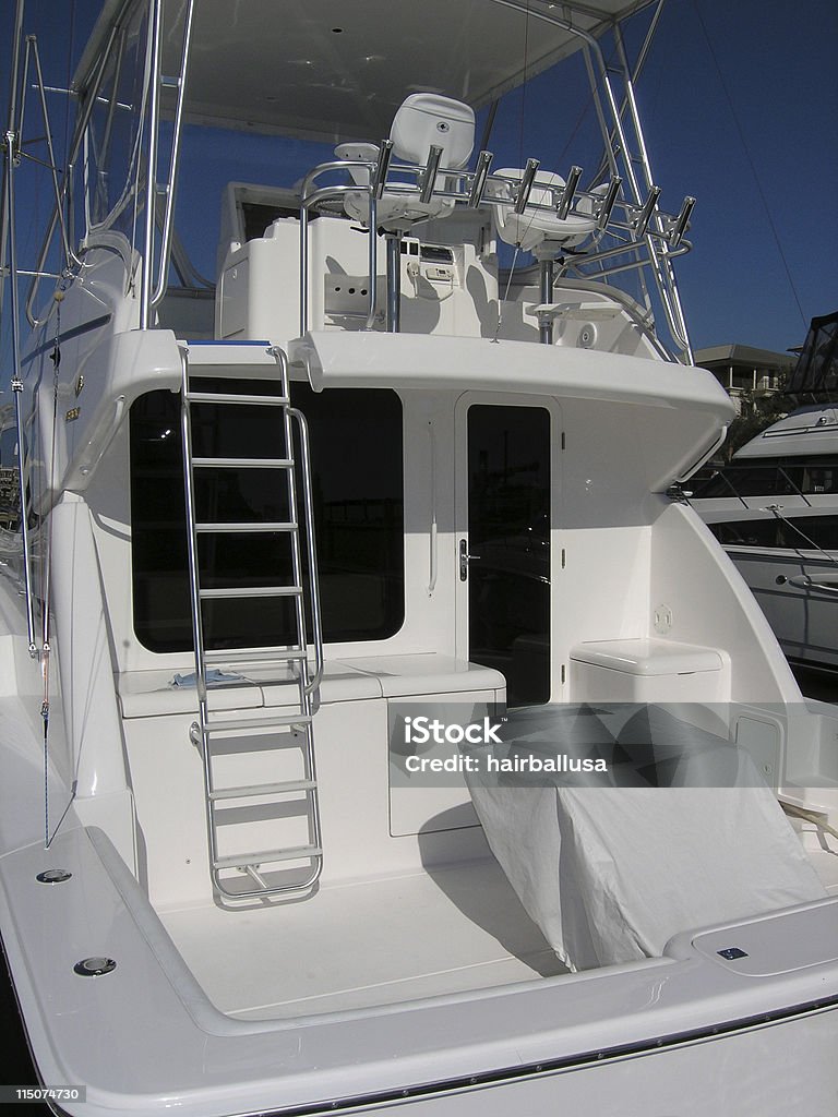 Barca Luxury 2 - Foto stock royalty-free di Capitano