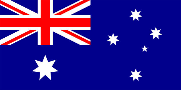 Australia flag. Official colors. Correct proportion. Vector Australia flag. Official colors. Correct proportion. Vector illustration southern cross stock illustrations