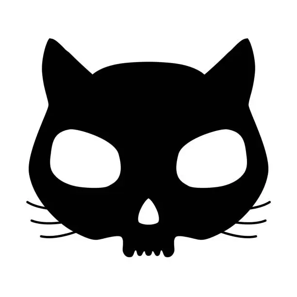 Vector illustration of Kitten skull