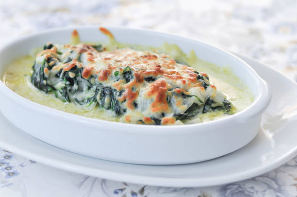 istock Baked spinach or Baked spinach with cheese 1150752828