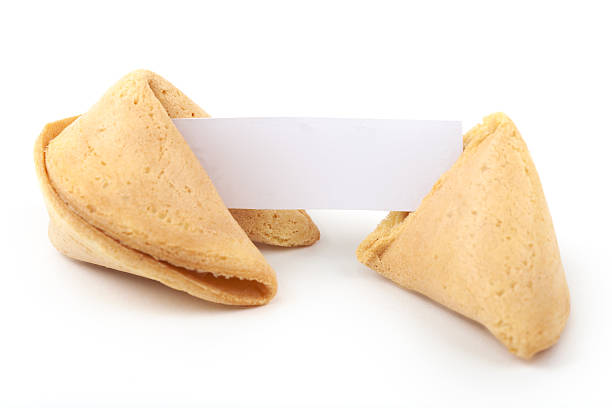 istock Chinese fortune cookie with blank paper 115075804