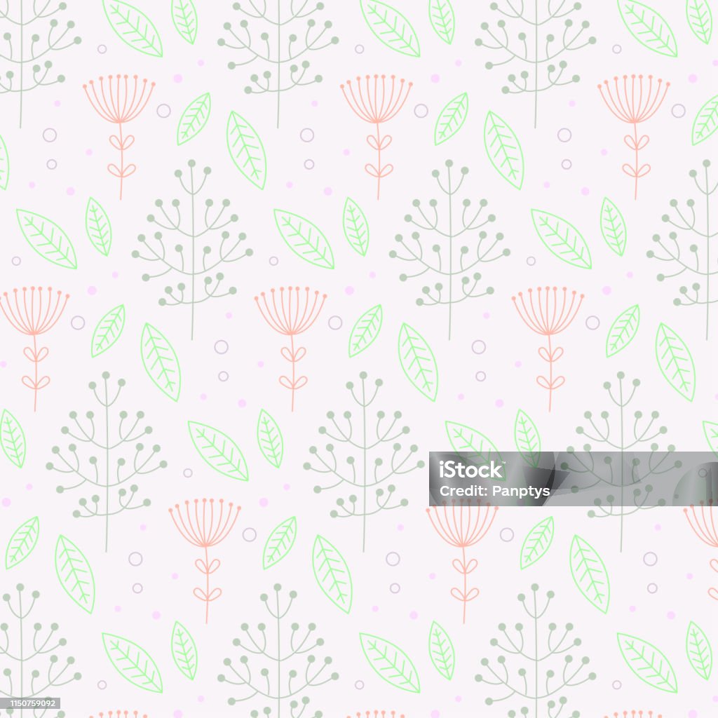 Subtle Delicate Subtle Delicate Floral Pattern Vector Art Stock Illustration - Download ...