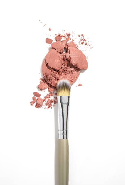 blush e pincel - eyeshadow brush - fotografias e filmes do acervo