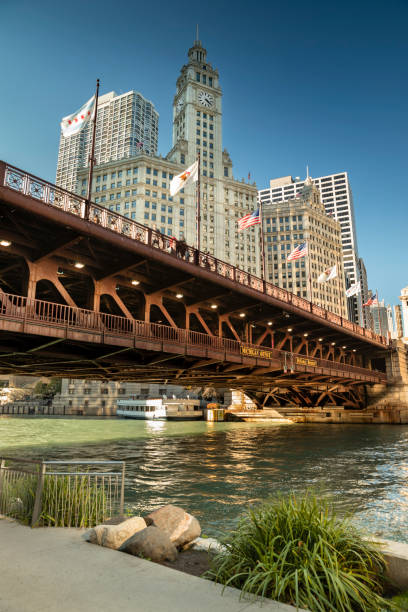 istock Downtown Chicago Illinois under the DuSable Bridge 1150762134