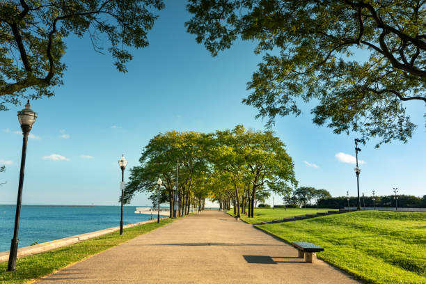Milton Lee Olive Park waterfront in Chicago Illinois