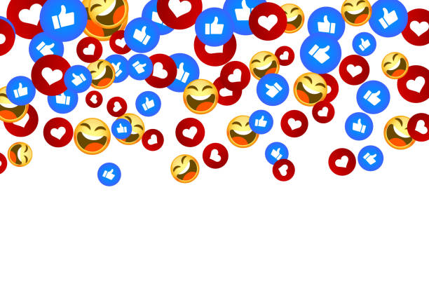 istock Banner fly like emoji hand social network. white background. Vector illustration 1150765434