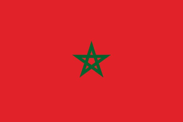 marokkanische nationalflagge. vector illustration. rabat - moroccan flags stock-grafiken, -clipart, -cartoons und -symbole