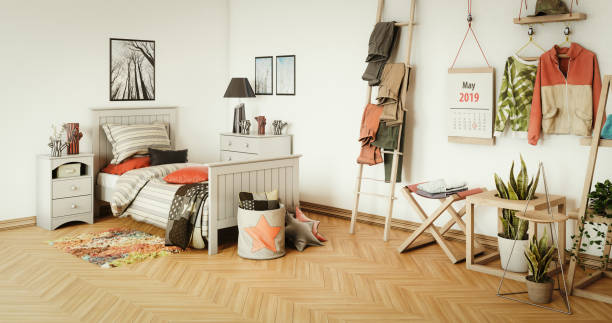 istock Warm and Cozy Bedroom Interior 1150767067