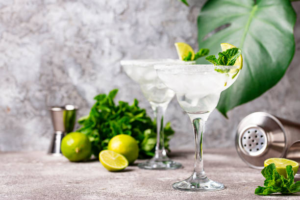 istock Margarita cocktail with lime and ice 1150769247