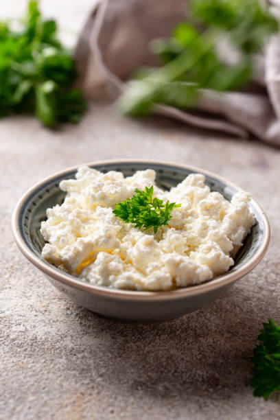 istock Bowl with homemade cottage cheese 1150769291