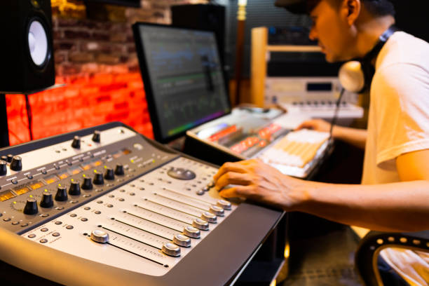 istock asian male professional sound engineer working in recording, broadcasting, editing studio 1150769434
