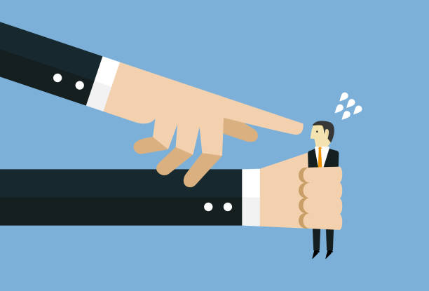 Business pressure Human Hand, Manager, Bullying, Working, Pain abhor stock illustrations