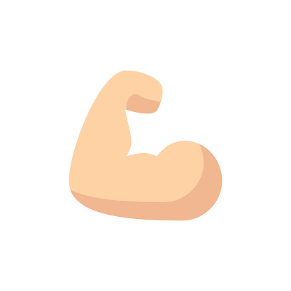 Biceps, Muscles Flat Icon.