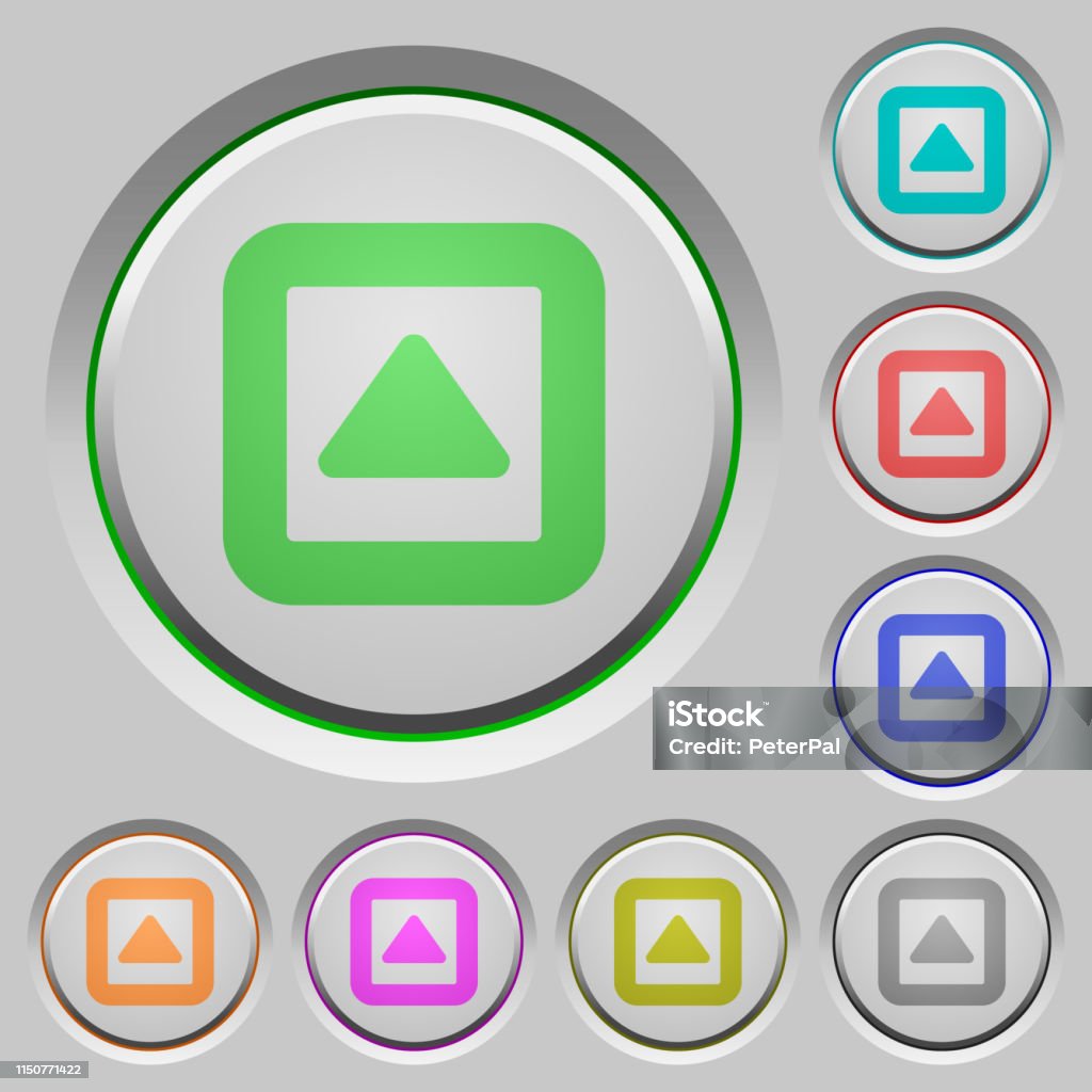 Toggle Up Push Buttons Stock Illustration - Download Image Now ...