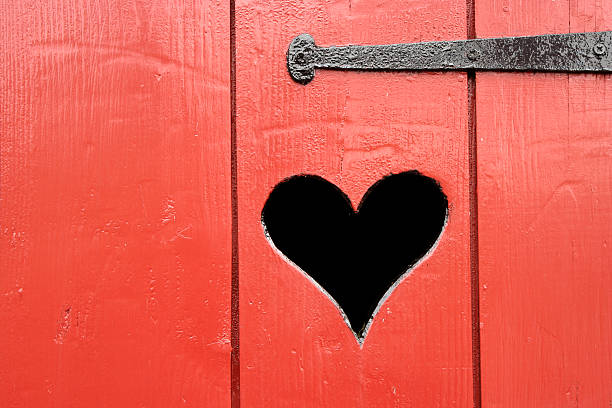 istock Ancient red toilet sign 115077429
