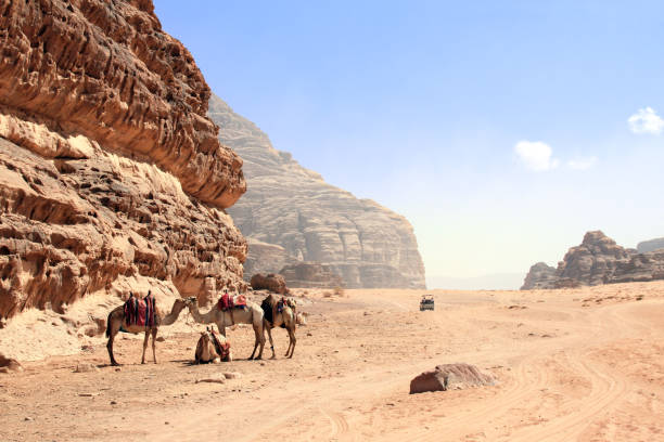 istock Car safari in Wadi Rum desert, Jordan 1150776552