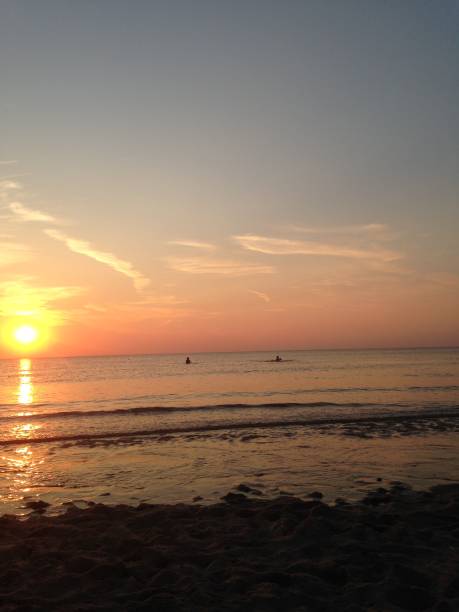 istock Sunset  on the beach, Karwijk in Holland 1150778029