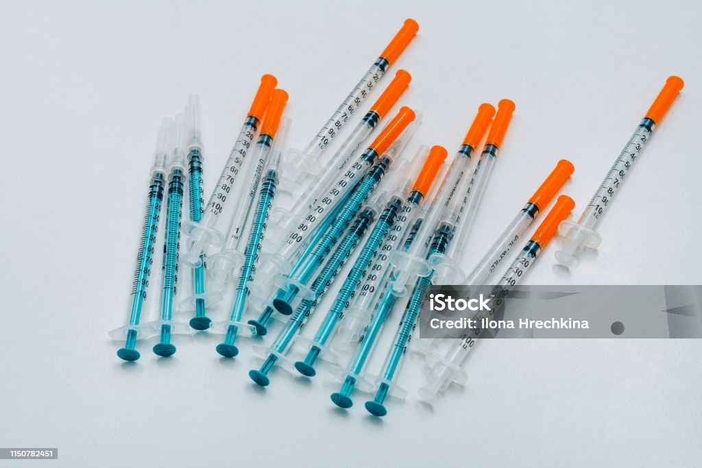 Treatment against addiction. Vaccination of people. Insulin injection Treatment against addiction. Vaccination of people. Insulin injection. Diabetes AIDS Stock Photo