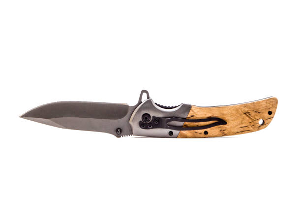 istock Hunting knife isolated on white 1150782716