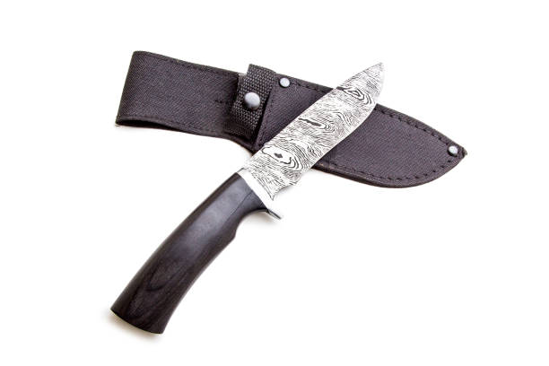 istock Hunting knife isolated on white 1150782738