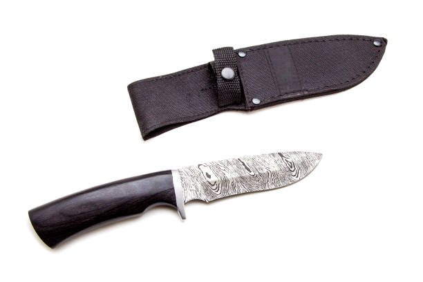 istock Hunting knife isolated on white 1150782780