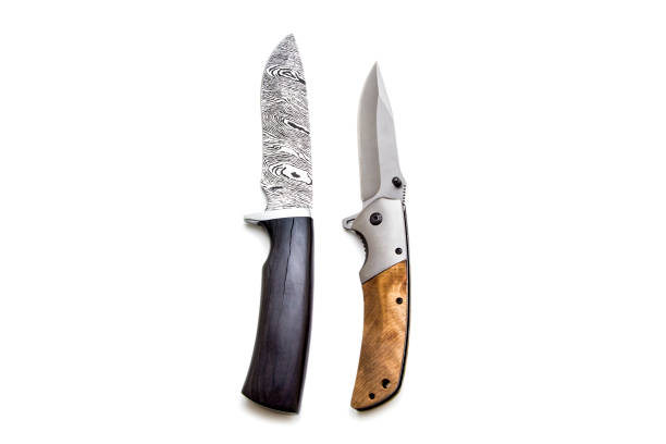istock Hunting knife isolated on white 1150782793