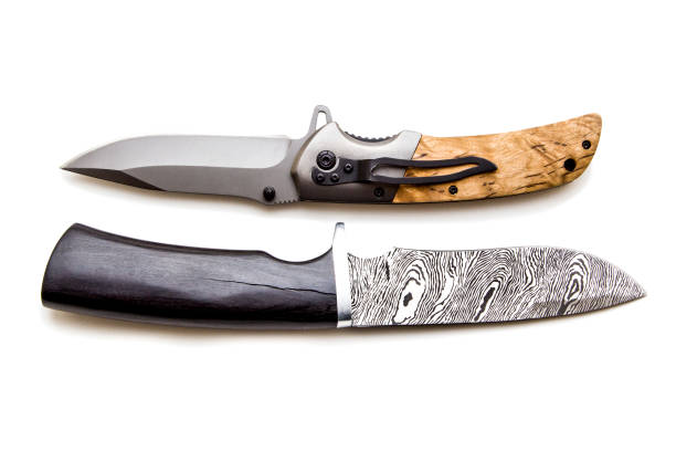 istock Hunting knife isolated on white 1150782860