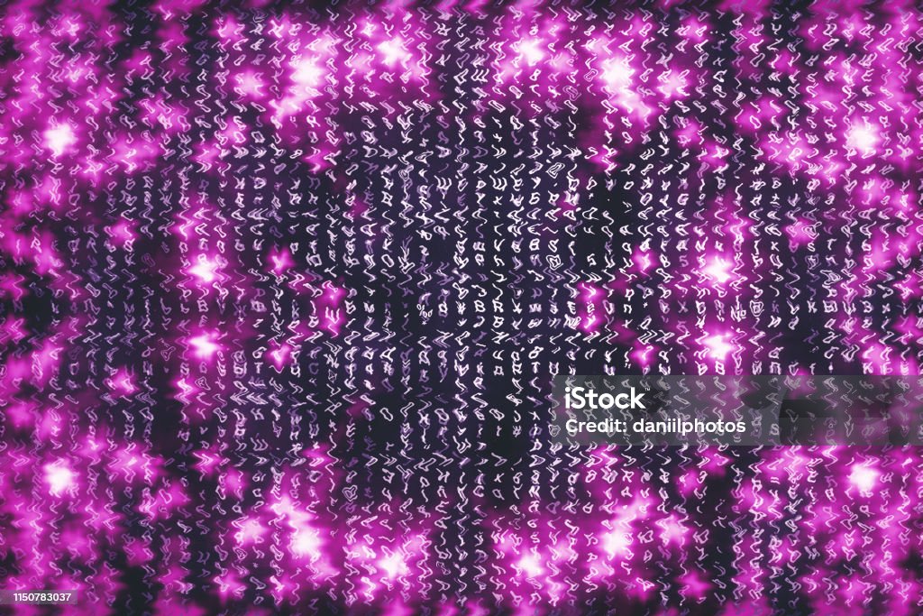 Pink Matrix Code Pink Matrix Digital Background Abstract Cyberspace Concept Characters ...