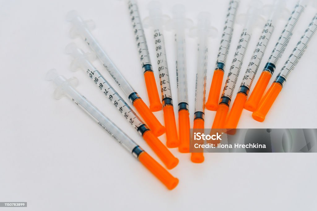 Treatment against addiction. Vaccination of people. Insulin injection Treatment against addiction. Vaccination of people. Insulin injection. Diabetes AIDS Stock Photo